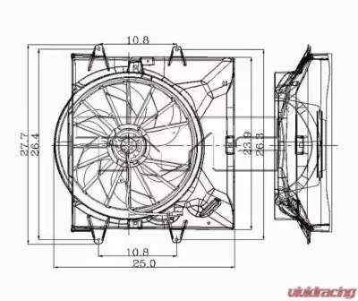 TYC Genera Dual Radiator and Condenser Fan Assembly Jeep Grand Cherokee 1999-2003 - 620200