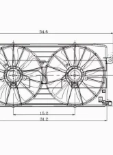 TYC Genera Dual Radiator and Condenser Fan Assembly                                     - 620320 - Image 3