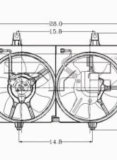 TYC Genera Dual Radiator and Condenser Fan Assembly Nissan Maxima 2000-2001                                     - 620360 - Image 4
