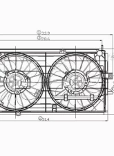 TYC Genera Dual Radiator and Condenser Fan Assembly Chevrolet 2000-2003                                     - 620380 - Image 4