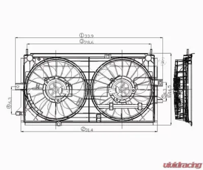 TYC 620380 Cooling Fan Assembly Compatible With 2000-2003 Chevrolet