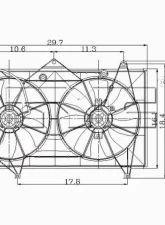 TYC Genera Dual Radiator and Condenser Fan Assembly Toyota Camry 2002-2006 2.4L 4-Cyl                                     - 620400 - Image 6