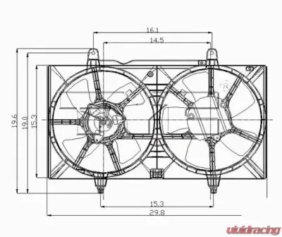 TYC Genera Dual Radiator and Condenser Fan Assembly Nissan - 620420