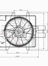 TYC Genera Dual Radiator and Condenser Fan Assembly Chrysler PT Cruiser 2001-2008                                     - 620440 - Image 3
