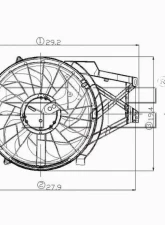 TYC Genera Dual Radiator and Condenser Fan Assembly Ford Mustang 1998-2000 4.6L V8                                     - 620500 - Image 3
