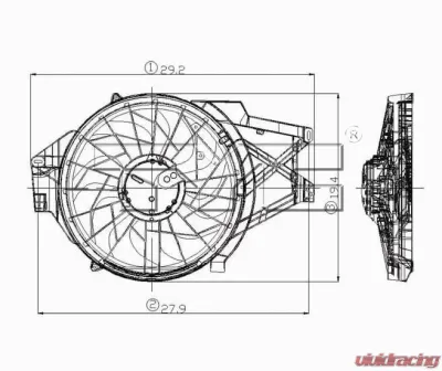 TYC Genera Dual Radiator and Condenser Fan Assembly Ford Mustang 1998-2000 4.6L V8 - 620500