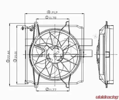 TYC Genera Dual Radiator and Condenser Fan Assembly Jeep Liberty - 620520