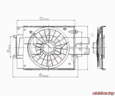 TYC Genera Dual Radiator and Condenser Fan Assembly Nissan Quest 1999-2002 - 620530