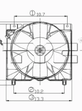 TYC Genera Dual Radiator and Condenser Fan Assembly Jeep Cherokee 1986-1994                                     - 620540 - Image 2