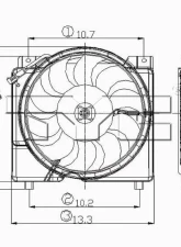 TYC Genera Dual Radiator and Condenser Fan Assembly Jeep Cherokee 1995-1996 4.0L 6-Cyl                                     - 620550 - Image 2