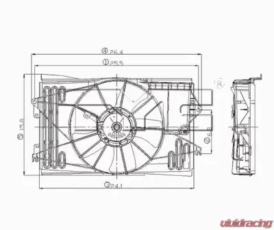 TYC Genera Dual Radiator and Condenser Fan Assembly - 620630