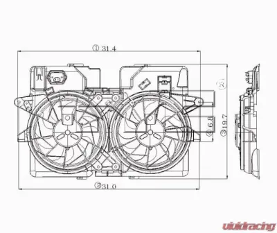 TYC Genera Dual Radiator and Condenser Fan Assembly - 620660