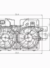 TYC Genera Dual Radiator and Condenser Fan Assembly                                     - 620670 - Image 3