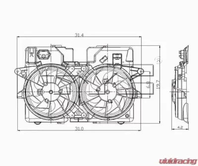 TYC Genera Dual Radiator and Condenser Fan Assembly - 620670