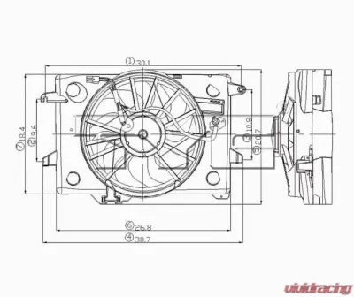 TYC Genera Dual Radiator and Condenser Fan Assembly - 620680