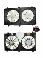 TYC Genera Dual Radiator and Condenser Fan Assembly Honda Accord 2003-2007 2.4L 4-Cyl                                     - 620690 - Image 6