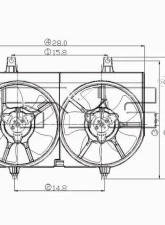 TYC Genera Dual Radiator and Condenser Fan Assembly Nissan Maxima 2002-2003                                     - 620710 - Image 5