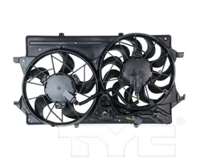 TYC Genera Dual Radiator and Condenser Fan Assembly Ford Focus 2000-2002 2.0L 4-Cyl