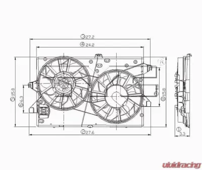 TYC Genera Dual Radiator and Condenser Fan Assembly - 620750