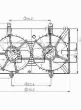 TYC Genera Dual Radiator and Condenser Fan Assembly Nissan Murano 2003-2007                                     - 620760 - Image 5