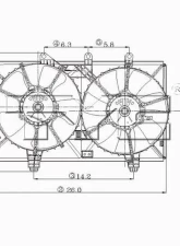 TYC Genera Dual Radiator and Condenser Fan Assembly Dodge Neon 2004-2005 2.0L 4-Cyl Automatic                                     - 620820 - Image 3