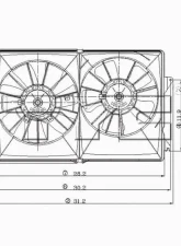 TYC Genera Dual Radiator and Condenser Fan Assembly Chrysler Pacifica 2004-2008                                     - 620840 - Image 3