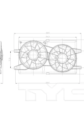 TYC Genera Dual Radiator and Condenser Fan Assembly                                     - 620910 - Image 3