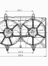 TYC Genera Dual Radiator and Condenser Fan Assembly Nissan Quest 2004-2009                                     - 620940 - Image 6