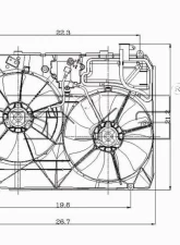 TYC Genera Dual Radiator and Condenser Fan Assembly Toyota Sienna 2004-2005                                     - 620970 - Image 3