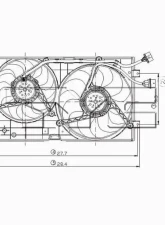 TYC Genera Dual Radiator and Condenser Fan Assembly Volkswagen Beetle 1998-2007                                     - 621000 - Image 3