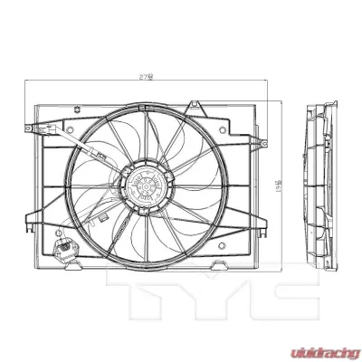 TYC Genera Dual Radiator and Condenser Fan Assembly - 621030