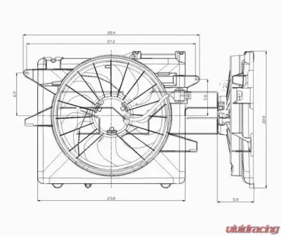 TYC Genera Dual Radiator and Condenser Fan Assembly - 621070