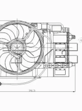 TYC Genera Dual Radiator and Condenser Fan Assembly Mini Cooper 2003-2008                                     - 621080 - Image 2