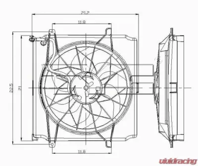 TYC Genera Dual Radiator and Condenser Fan Assembly Jeep Liberty 2004-2007 - 621140