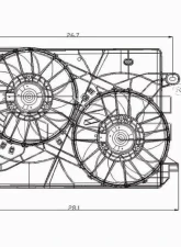 TYC Genera Dual Radiator and Condenser Fan Assembly                                     - 621160 - Image 3