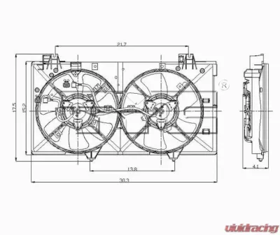 TYC Genera Dual Radiator and Condenser Fan Assembly - 621180