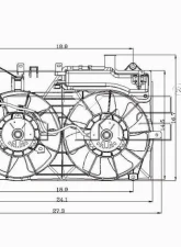 TYC Genera Dual Radiator and Condenser Fan Assembly Toyota Prius 2004-2009                                     - 621190 - Image 3