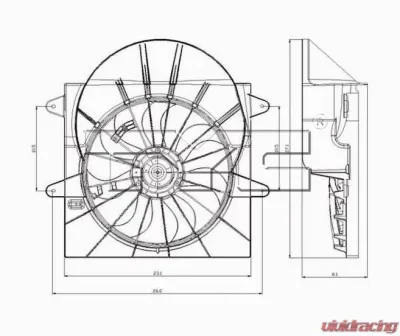 TYC Genera Dual Radiator and Condenser Fan Assembly Jeep - 621220