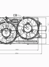 TYC Genera Dual Radiator and Condenser Fan Assembly Ford Focus 2003-2004 2.0L 4-Cyl                                     - 621230 - Image 3