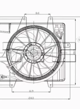 TYC Genera Dual Radiator and Condenser Fan Assembly Chrysler PT Cruiser 2006-2010                                     - 621240 - Image 3