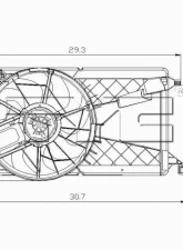 TYC Genera Dual Radiator and Condenser Fan Assembly Mazda Mazda 3 2004-2009                                     - 621270 - Image 2