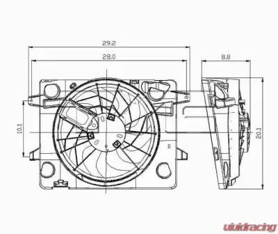TYC Genera Dual Radiator and Condenser Fan Assembly - 621290