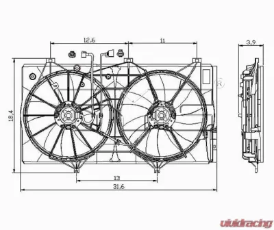 TYC Genera Dual Radiator and Condenser Fan Assembly - 621300