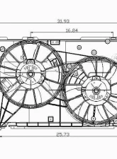 TYC Genera Dual Radiator and Condenser Fan Assembly Toyota Rav4 2006-2012                                     - 621320 - Image 3