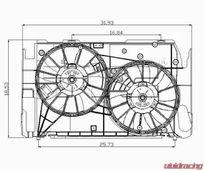 TYC Genera Dual Radiator and Condenser Fan Assembly Toyota Rav4 2006-2012 - 621320
