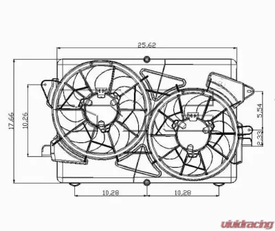 TYC Genera Dual Radiator and Condenser Fan Assembly Chevrolet Equinox 2005 - 621330