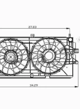TYC Genera Dual Radiator and Condenser Fan Assembly                                     - 621360 - Image 3
