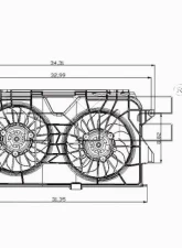 TYC Genera Dual Radiator and Condenser Fan Assembly                                     - 621370 - Image 3