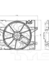 TYC Genera Dual Radiator and Condenser Fan Assembly                                     - 621380CU - Image 3