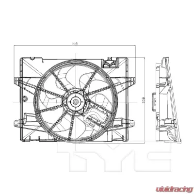 TYC Genera Dual Radiator and Condenser Fan Assembly - 621380CU